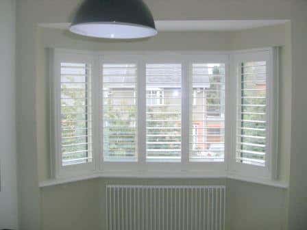 White Bay Window Plantation Shutter fitted in Blessington, Wicklow.