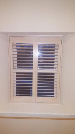 Pine White Wood Stained Shutters fitted in Westmanstown, Dublin 15