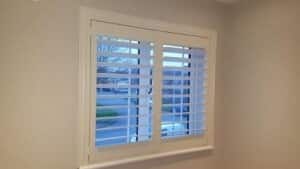 Plantation shutters open