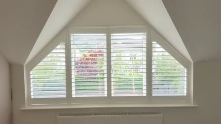 Shaped Triangular Shutters fitted in Sandyford