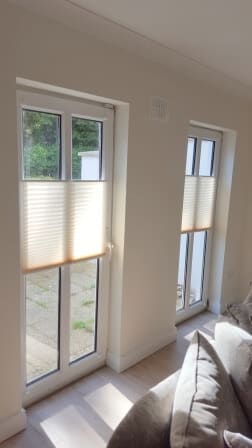 Pleated Multi Function Blinds installed in an Apartment in Rathfarnham.