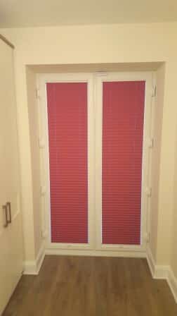 Pink Pleated Blinds fitted in Bracken Park