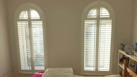 Arched Bedroom Shutters fitted in Kildare