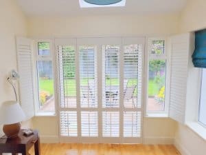 pleated blinds on angled window Dundrum