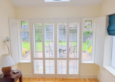 pleated blinds on angled window Dundrum