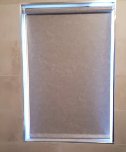 bathroom closed roller blind