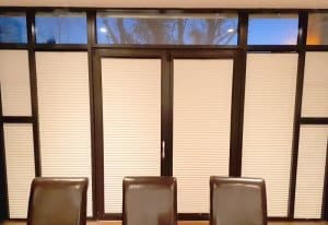 Blinds in a large Glazing area by Signature Blinds