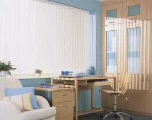 white office vertical blinds