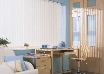 white office vertical blinds