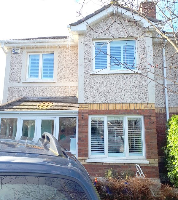 White Plantation Shutters fitted in Enfield, Co Meath.