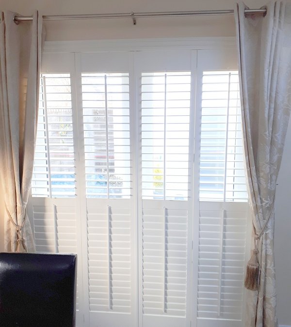 Plantation shutters on patio doors, West Dublin