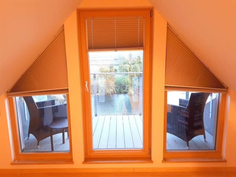 Shaped Pleated blinds fitted in Co.Meath