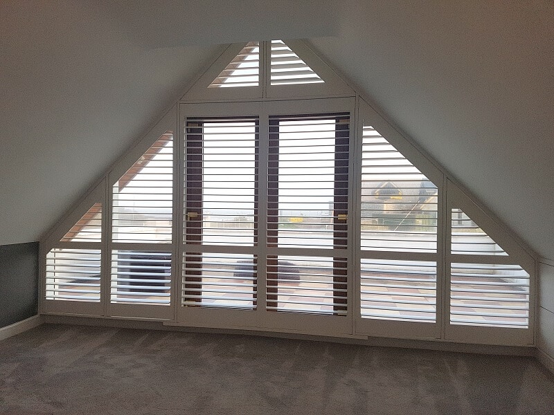 Triangular Shaped Shutters fitted in Rush, Dublin 12