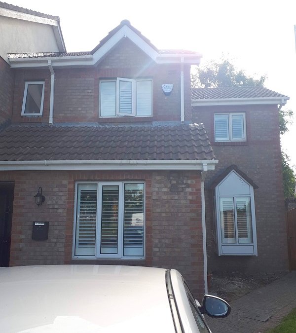 White Plantation Shutters installed in Blackrock, County Dublin