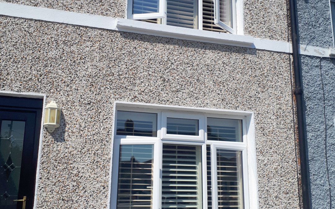 Pleated blinds and some Shutters fitted together in a beautiful house in Crumlin.