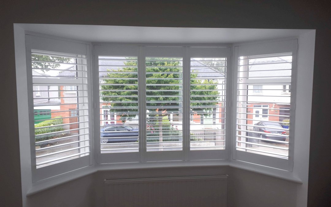 Bay window Plantation Shutters installed in Whitehall.