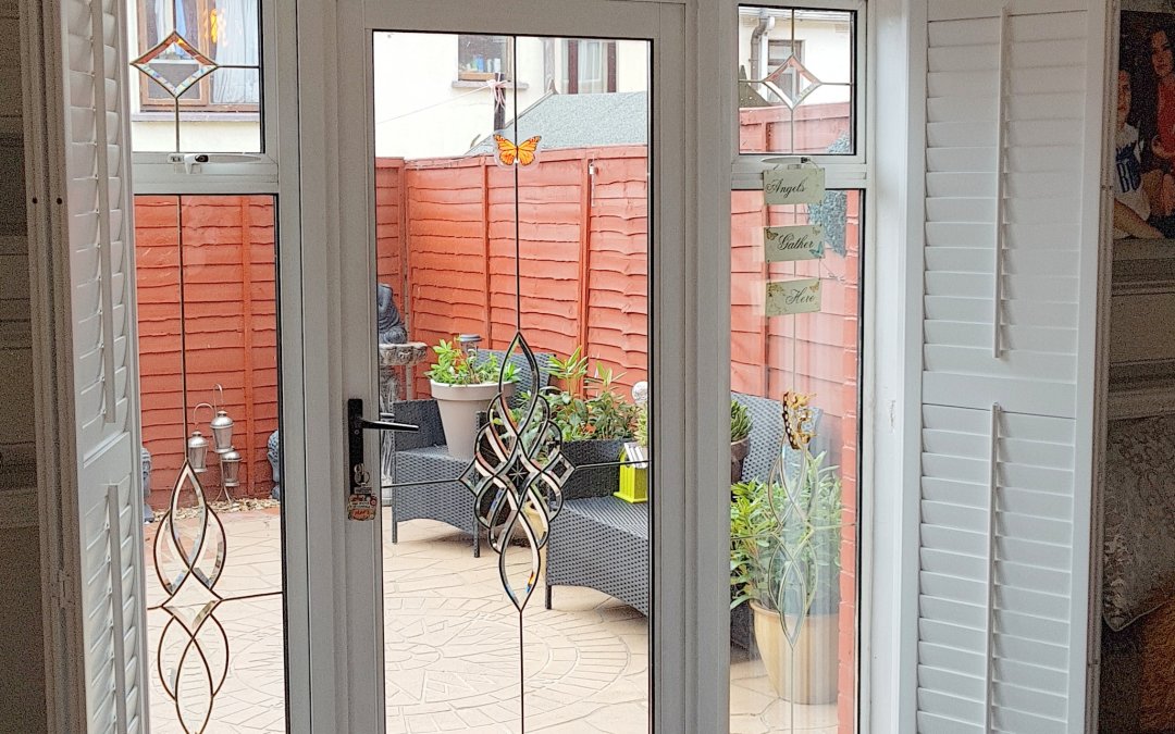 Plantation Shutters fitted on back doors in Blackhorse Avenue, Dublin 7