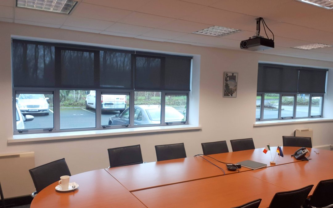 Screen rollers installed in Commercial Offices in Citywest, Dublin.