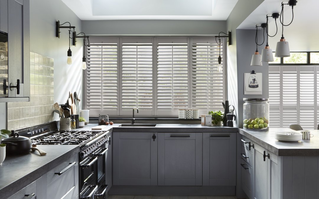 Grey Plantation Shutters