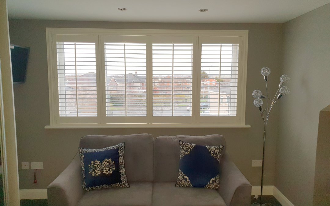 White Plantation Shutters installed in Clonsilla, Dublin 15