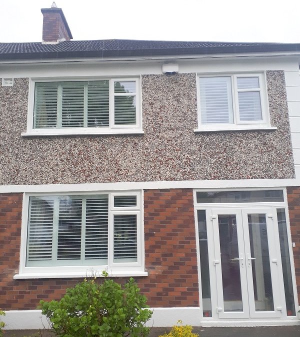 White Plantation Shutters installed in Lucan, Co Dublin.