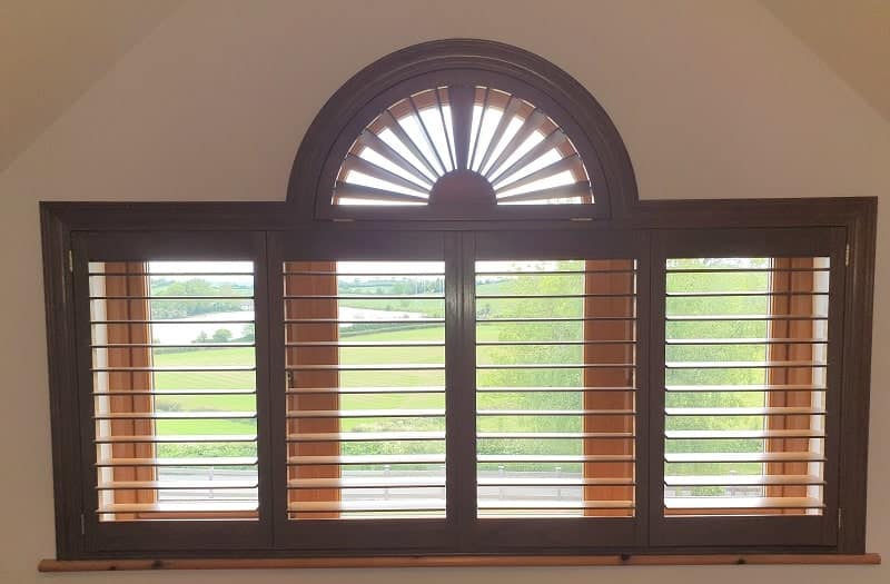 Brown Plantation Shutters fitted in Carrickmacross, Monaghan