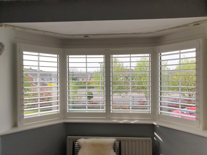 Plantation Shutters on Bay Windows in Lucan, Co Dublin