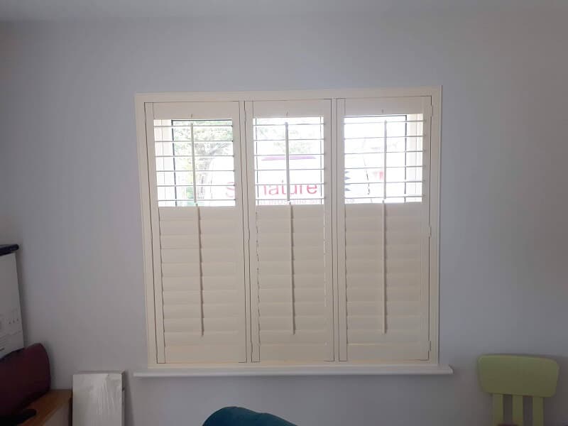 Beautiful Crisp Linen Plantation Shutters installed in Beechwood Gate, Ongar , Dublin 15