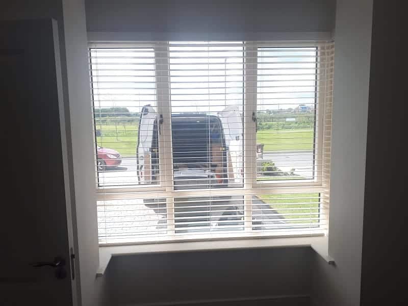 White Wooden Venetian Blinds installed in Kilcock, Meath.