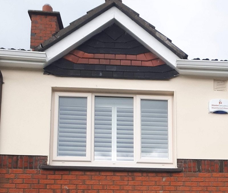 Plantation Shutters in white fitted in Carpenterstown, Dublin 15.