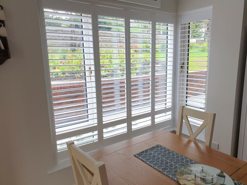 Large White Plantation Shutters fitted in Goatstown, Dublin.