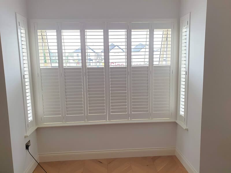 Shutters installed in front of the house in Kildare.