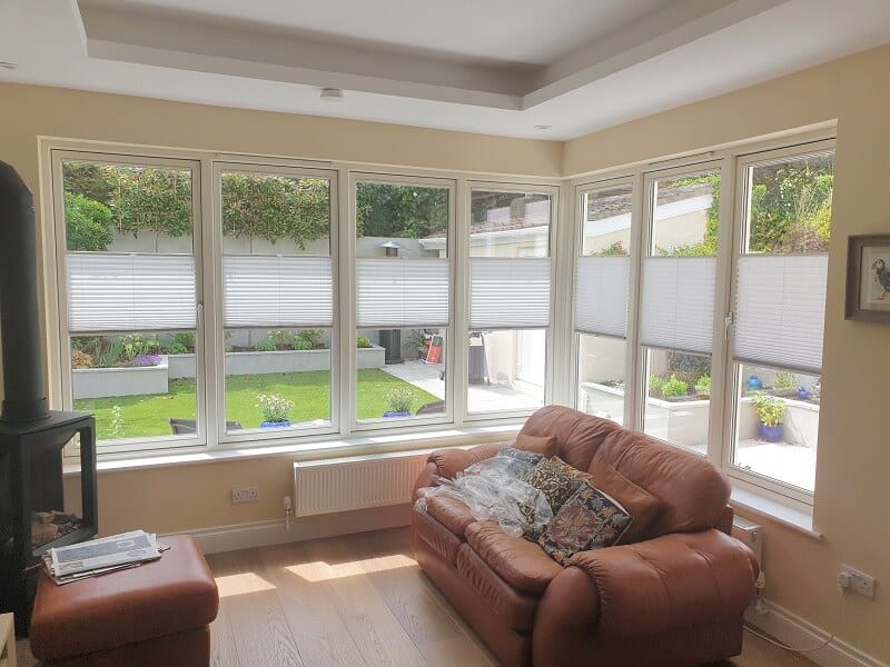 Multi-functioning pleated blinds in Castleknock, Dublin 15.