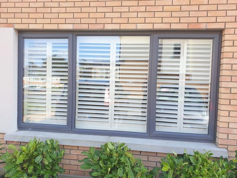 Stunning Large Plantation Shutter installed in sitting room, Carrickmines, Dublin