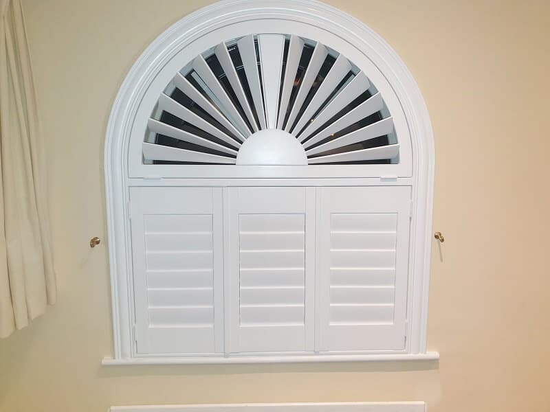 Arch and Bay Window Shutters installed in Enniskeery, Wicklow.