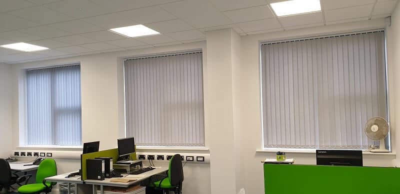 Vertical Blinds installed in an office in Blanchardstown, Dublin 15