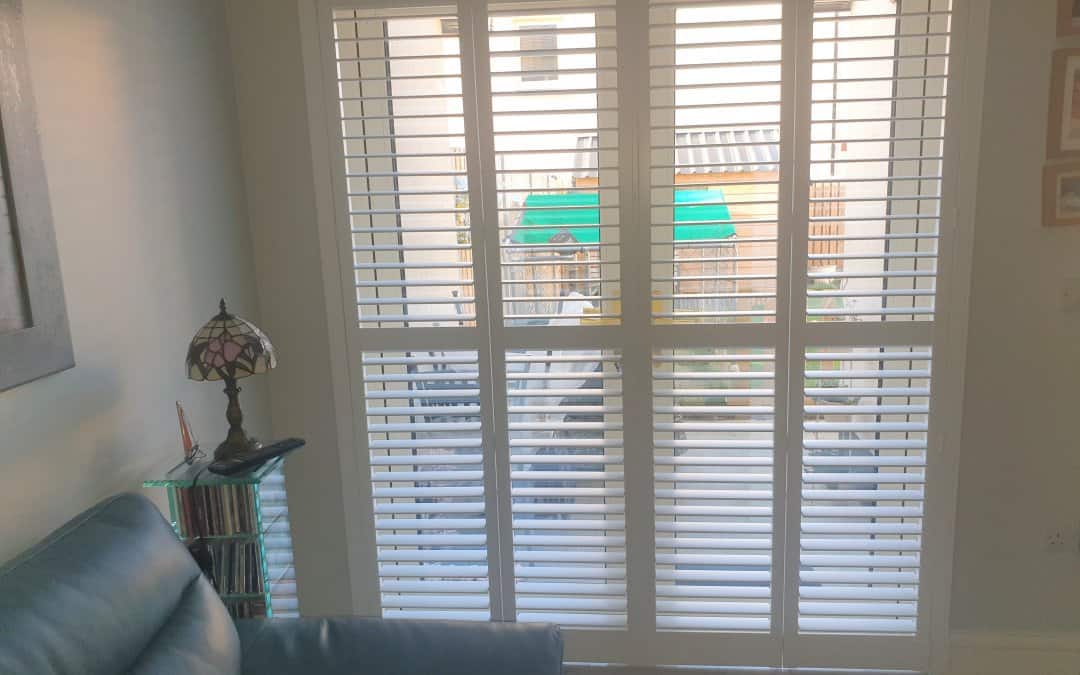 Large and small plantation shutters fitted in Lusk, Dublin.