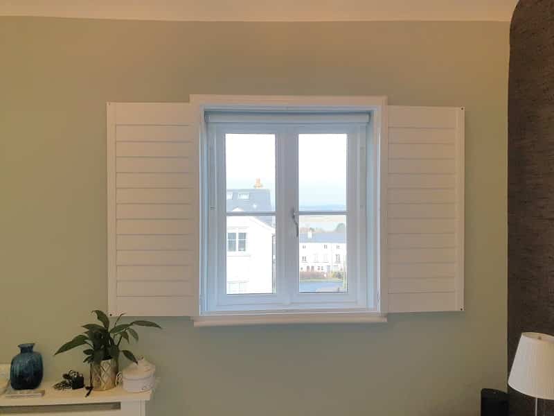 White Plantation Shutters installed in Malahide, Dublin.