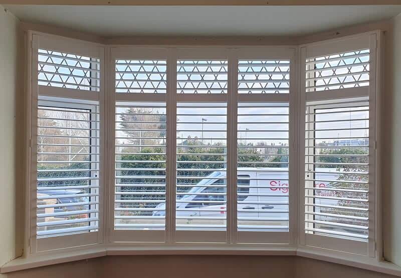 Large Plantation Shutters on bay windows in Donnybrook, Dublin 4