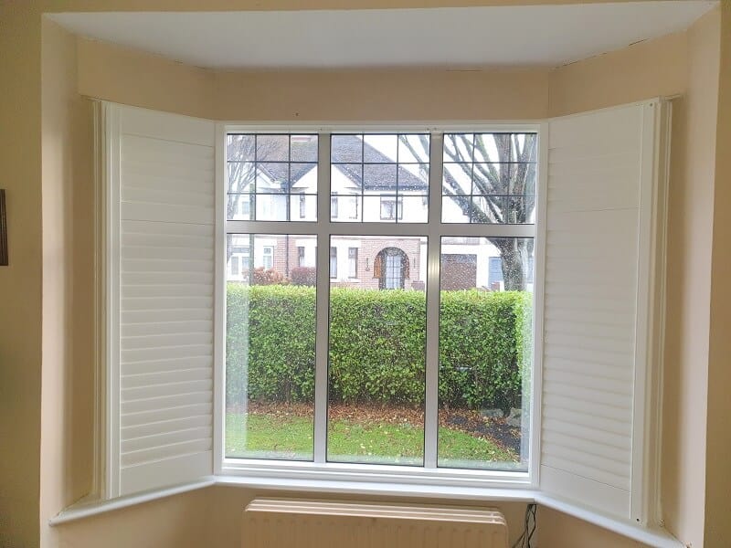 Silk White Plantation Shutters fitted on the Navan Road, Dublin 7