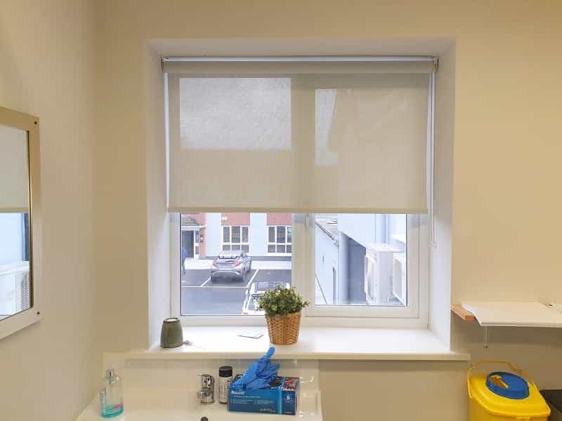 Roller blinds installed in a medical Clinic in Castleknock, Dublin 15