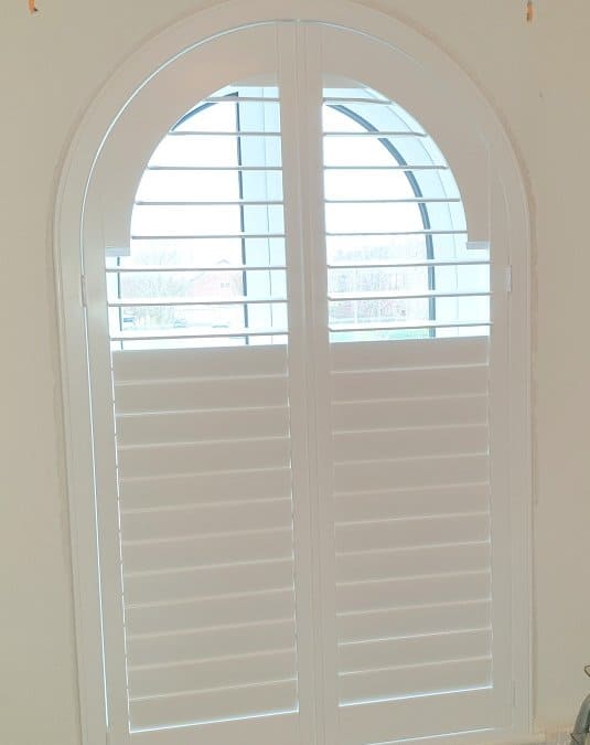 Arched Plantation Shutter from our Titan collection.