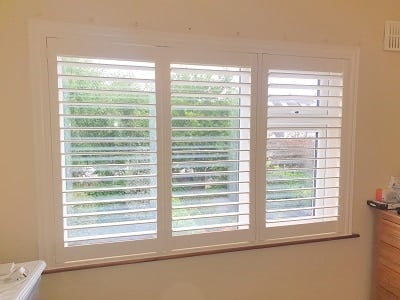 White Plantation Shutters fitted in Malahide, Dublin.