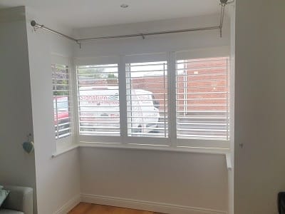 Shutters with L-Type frames fitted in Malahide, Dublin