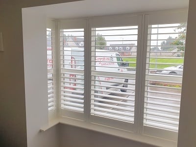 Silk White Shutters installed in Allenwood, Kildare.