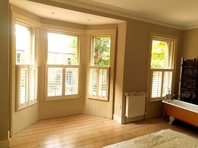 Cafe Style Plantation Shutters installed in Drumcondra, Dublin 9.