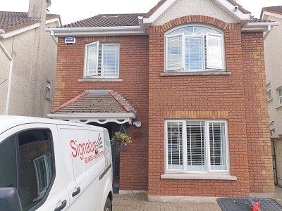 Plantation Shutters installed at the front of a house in Ratoath, Meath