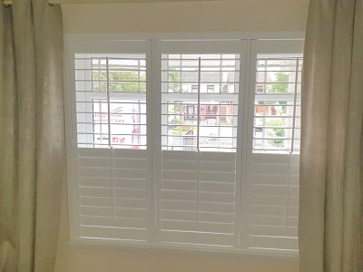 Pure White Plantation Shutters fitted in Ballymun, Dublin 9.