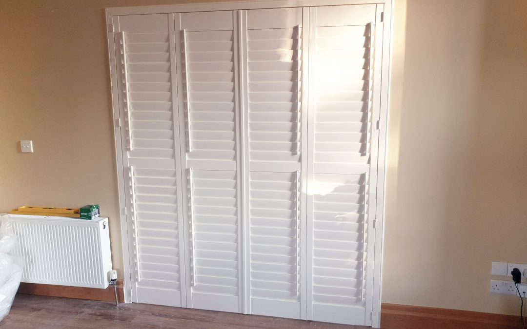 Solidwood , 76mm Louver Plantation Shutters fitted in Cavan.