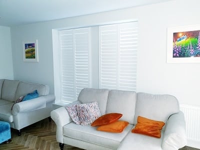 White Plantation Shutters installed in Monkstown, Dublin